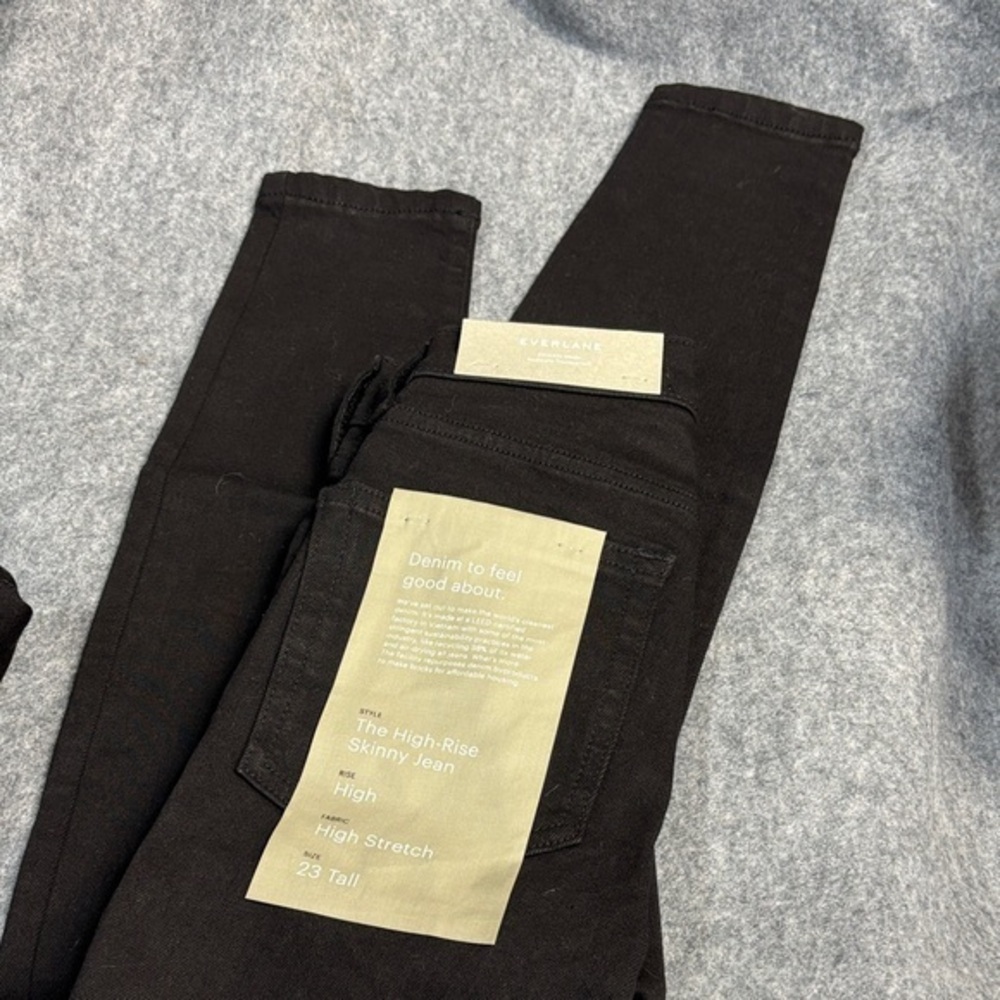 Everlane curvy high rise skinny black high stretch skinny jeans